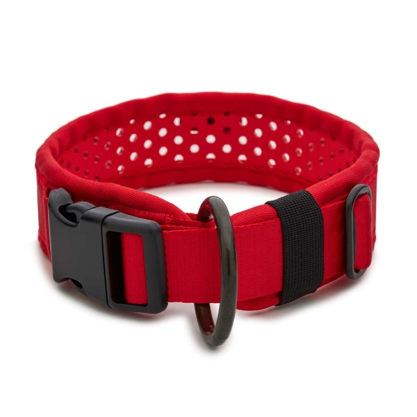 SOFTY Halsband | Länge: 50-56cm | Breite: 4,3cm | Farbe: rot/rot